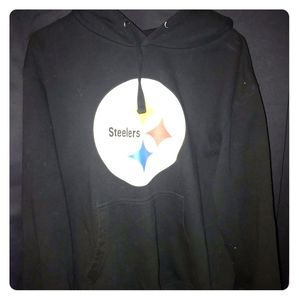 Black Steelers hoodie mens size lg